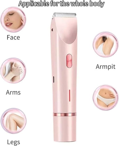 2 in 1 Dual-Head Shaver Waterproof Rechargeable, for Armpit, Legs, Arms