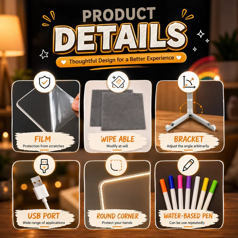 LED  Glow Drawing Board light Pad for Artists & Kids
